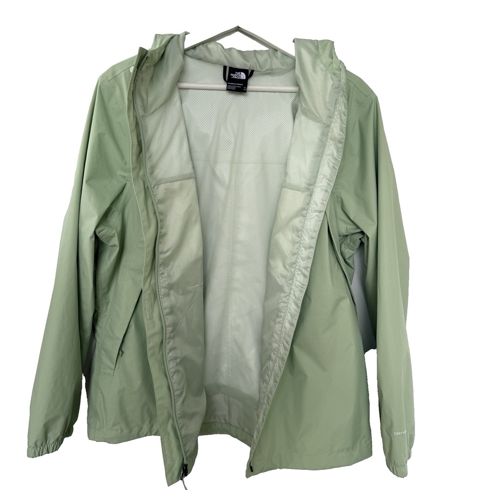 The North Face Women's Antora Jacket Size XL Green Hooded Lightweight Rain Shell - Picture 3 of 12